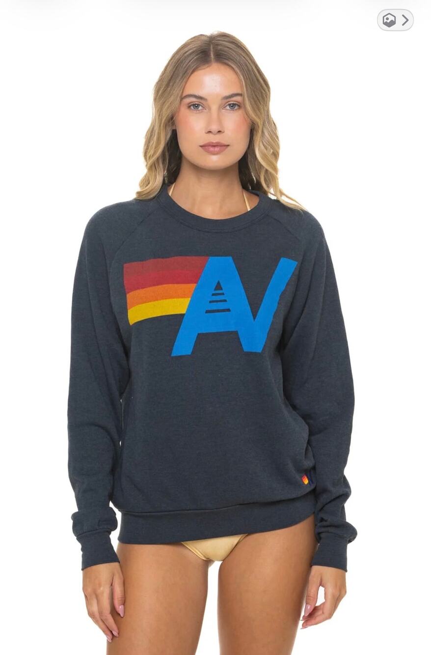 AVIATOR NATION Unisex Logo Sweatshirt in Charcoal SLO-CHAR